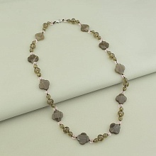 картинка Бусы 'SUNSTONES' Раухтопаз Чешский хрусталь 59 см от магазина Wolves