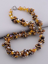 картинка Бусы Тигровый глаз Чешский хрусталь 50 см от магазина Wolves