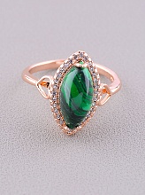 картинка Кольцо 'Pataya' Малахит (позолота 18к) от магазина Wolves