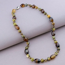 картинка Бусы 'SUNSTONES' Агат Яшма Раухтопаз 53 см от магазина Wolves