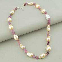 картинка Бусы 'SUNSTONES' Жемчуг Рубин 46 см от магазина Wolves