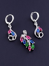 картинка Набор 'XUPING' Фианит (родий) от магазина Wolves