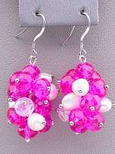 картинка Серьги 'SUNSTONES' Чешский хрусталь Жемчуг от магазина Wolves