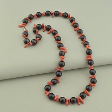 картинка Бусы 'SUNSTONES' Агат Коралл 61 см от магазина Wolves