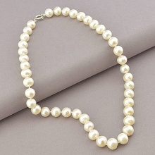 картинка Бусы 'SUNSTONES' Жемчуг Серебро(925) 45 см от магазина Wolves