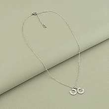 картинка Подвеска 'Stainless Steel' Перламутр 40 см (родий) от магазина Wolves