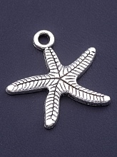 картинка Подвеска металлическая Морская Звезда 25 мм 10 шт  от магазина Wolves