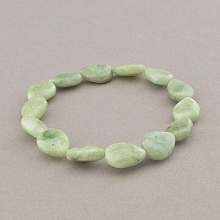 картинка Браслет из Жадеита, зеленый 'SUNSTONES' 18 см от магазина Wolves