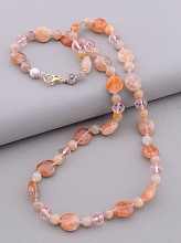 картинка Бусы 'SUNSTONES' Солнечный камень Чешский хрусталь 51 см от магазина Wolves