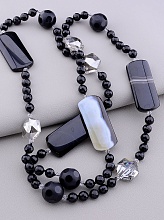 картинка Бусы Агат Чешский хрусталь 88 см от магазина Wolves