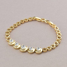 картинка Браслет 'XUPING' Фианит 17 см (позолота 18к) от магазина Wolves