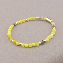 картинка Браслет 'SUNSTONES' Жадеит Агат 17 см от магазина Wolves