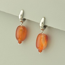 картинка Серьги 'SUNSTONES' Сердолик  (родий) от магазина Wolves