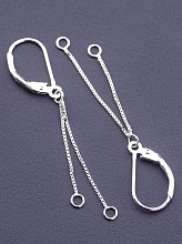 картинка Швензы Пара Серебро(925) 45x2мм от магазина Wolves