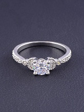 картинка Кольцо 'Big Dipper' Фианит (родий) от магазина Wolves