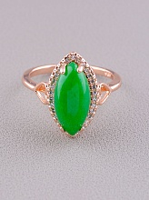 картинка Кольцо 'Pataya' Хризопраз (позолота 18к) от магазина Wolves