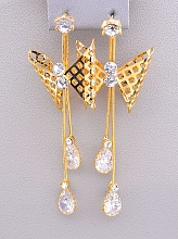 картинка Серьги позолоченные с фианитом Unfading Love от магазина Wolves