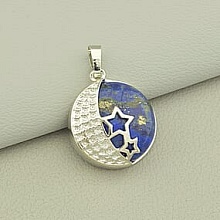 картинка Кулон Лазурит 25x22мм от магазина Wolves