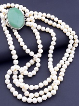 картинка Бусы Жемчуг Нефрит 45 см от магазина Wolves