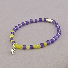 картинка Браслет 'SUNSTONES' Аметист Жадеит Опал 18 см от магазина Wolves