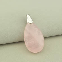 картинка Кулон Розовый кварц 35x20мм от магазина Wolves