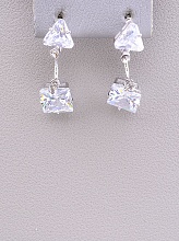 картинка Серьги 'Unfading Love' Фианит (родий) от магазина Wolves