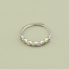 картинка Кольцо из медного сплава с турмалином, разноцветное от магазина Wolves