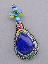 картинка Брошь Лазурит 65x25мм от магазина Wolves