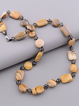 картинка Бусы 'SUNSTONES' Яшма Чешский хрусталь 52 см от магазина Wolves