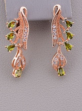 картинка Серьги 'Pataya' Фианит (позолота 18к) от магазина Wolves