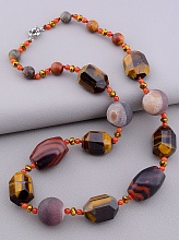 картинка Бусы Сердолик Тигровый глаз 60 см от магазина Wolves