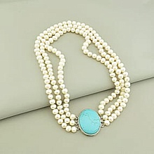 картинка Бусы Жемчуг Бирюза 46 см от магазина Wolves