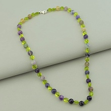 картинка Бусы 'SUNSTONES' Аметист Серебро(925) 45 см от магазина Wolves