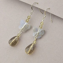 картинка Серьги Раухтопаз Чешский хрусталь от магазина Wolves