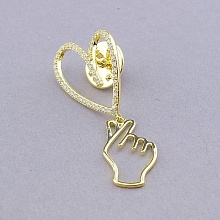 картинка Брошь 'XUPING' Фианит  (позолота 18к (лимонная)) от магазина Wolves