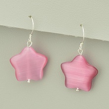 картинка Серьги 'SUNSTONES' Кошачий глаз Серебро(925) от магазина Wolves