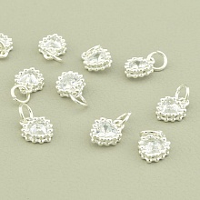 картинка Кулон Фианит 9х7мм (родий) от магазина Wolves