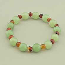 картинка Браслет 'SUNSTONES' Нефрит Агат 18 см от магазина Wolves