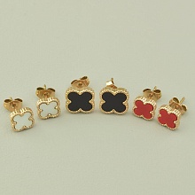 картинка Серьги 'Stainless Steel' Эмаль (позолота 18к (розовая)) от магазина Wolves