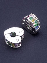 картинка Клипса Фианит 11х11 (родий) от магазина Wolves