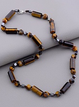 картинка Бусы 'SUNSTONES' Тигровый глаз 52 см от магазина Wolves