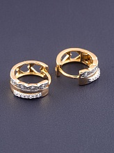 картинка Серьги 'XUPING' Фианит  (позолота-родий) от магазина Wolves