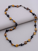 картинка Бусы 'SUNSTONES' Тигровый глаз Чешский хрусталь 47 см от магазина Wolves