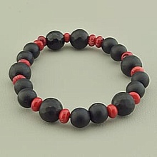 картинка Браслет 'SUNSTONES' Шунгит Коралл 17 см от магазина Wolves