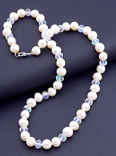 картинка Бусы 'SUNSTONES' Жемчуг Чешский хрусталь 51 см от магазина Wolves