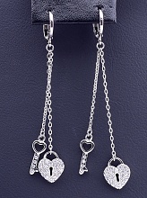 картинка Серьги 'XUPING' Фианит  (родий) от магазина Wolves