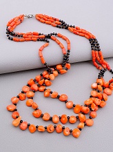 картинка Бусы Коралл Чешский хрусталь 50 см от магазина Wolves