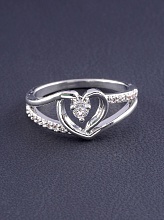 картинка Кольцо 'Big Dipper' Фианит (родий) от магазина Wolves