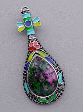 картинка Брошь Цоизит 65x25мм от магазина Wolves