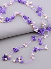 картинка Бусы Аметист Жемчуг 115 см от магазина Wolves